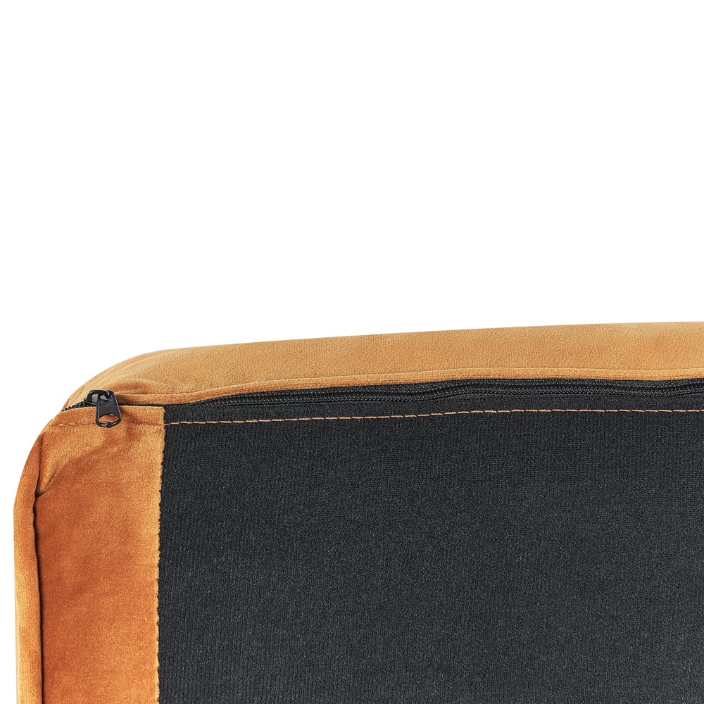 Chaise longue Velluto Rosso Scuro Imbottito versione destra Orientamento Gambe In Metallo Rafforzamento Cuscino Design Moderno