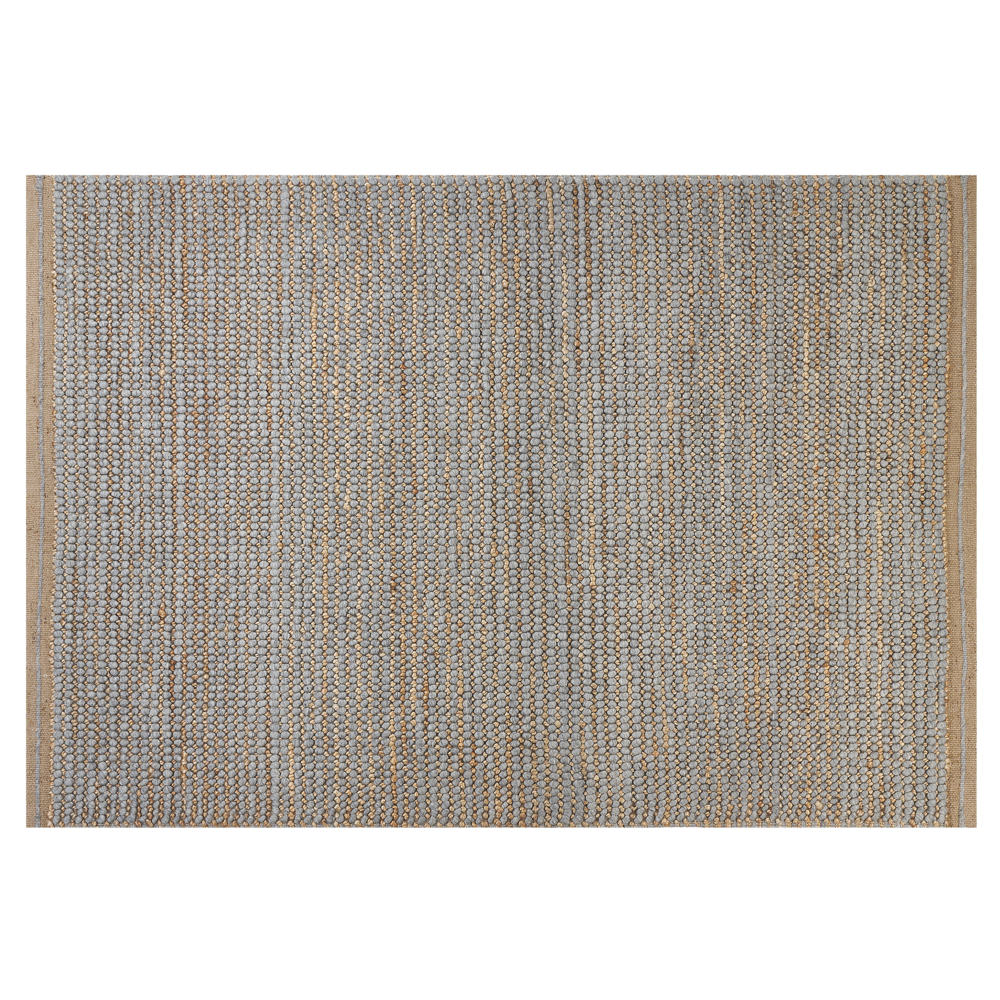 Tappeto moderno in lana intrecciata a mano 140 x 200 cm grigio salotto camera da letto accessorio