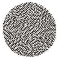 Tappeto tappetino Multicolore Feltro di Lana Palline Intrecciate a Mano Rotondo ø140 cm