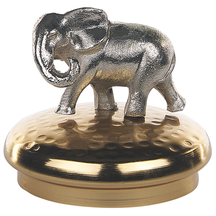 Set di 2 contenitori decorativi in alluminio oro e argento Barattoli con motivi animali Coperchi trasparenti