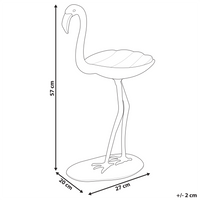 Decorazione domestica Fenicottero d'oro in alluminio a forma di vassoio portaoggetti Figurina moderna di design industriale