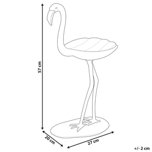 Decorazione domestica Fenicottero d'oro in alluminio a forma di vassoio portaoggetti Figurina moderna di design industriale