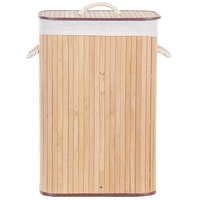 Cestino portaoggetti in bambù legno chiaro con coperchio Cestino per biancheria Accessori pratici lavanderia bucato