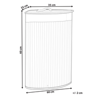 Cestino portaoggetti in bambù nero con coperchio Cestino per biancheria Accessori pratici lavanderia bucato