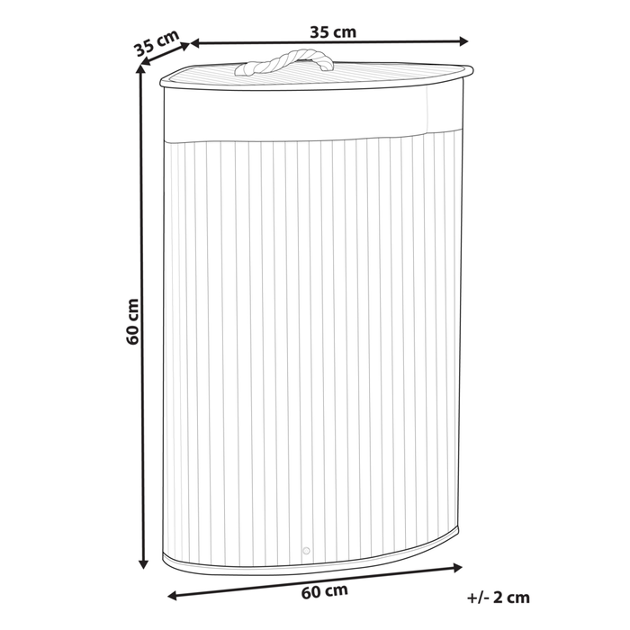 Cestino portaoggetti in bambù bianco con coperchio Cestino per biancheria Accessori pratici lavanderia bucato