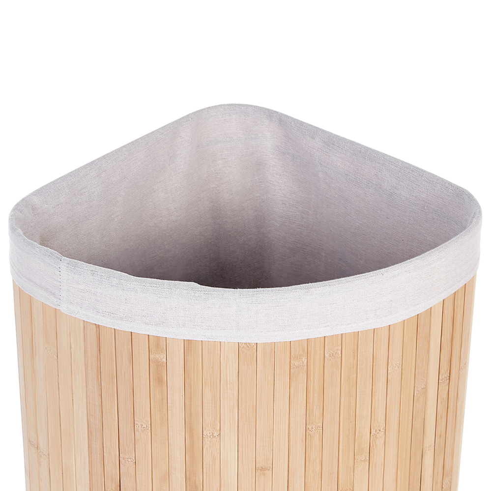 Cestino portaoggetti in bambù legno chiaro con coperchio Cestino per biancheria Accessori pratici lavanderia bucato