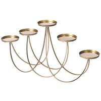Portacandele in metallo oro 5 candele Candelabro moderno glamour
