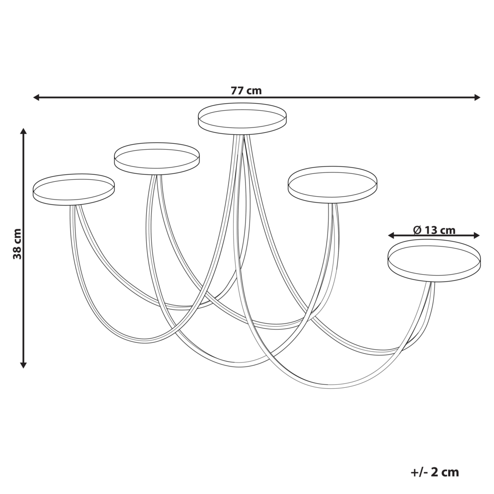 Portacandele in metallo oro 5 candele Candelabro moderno glamour