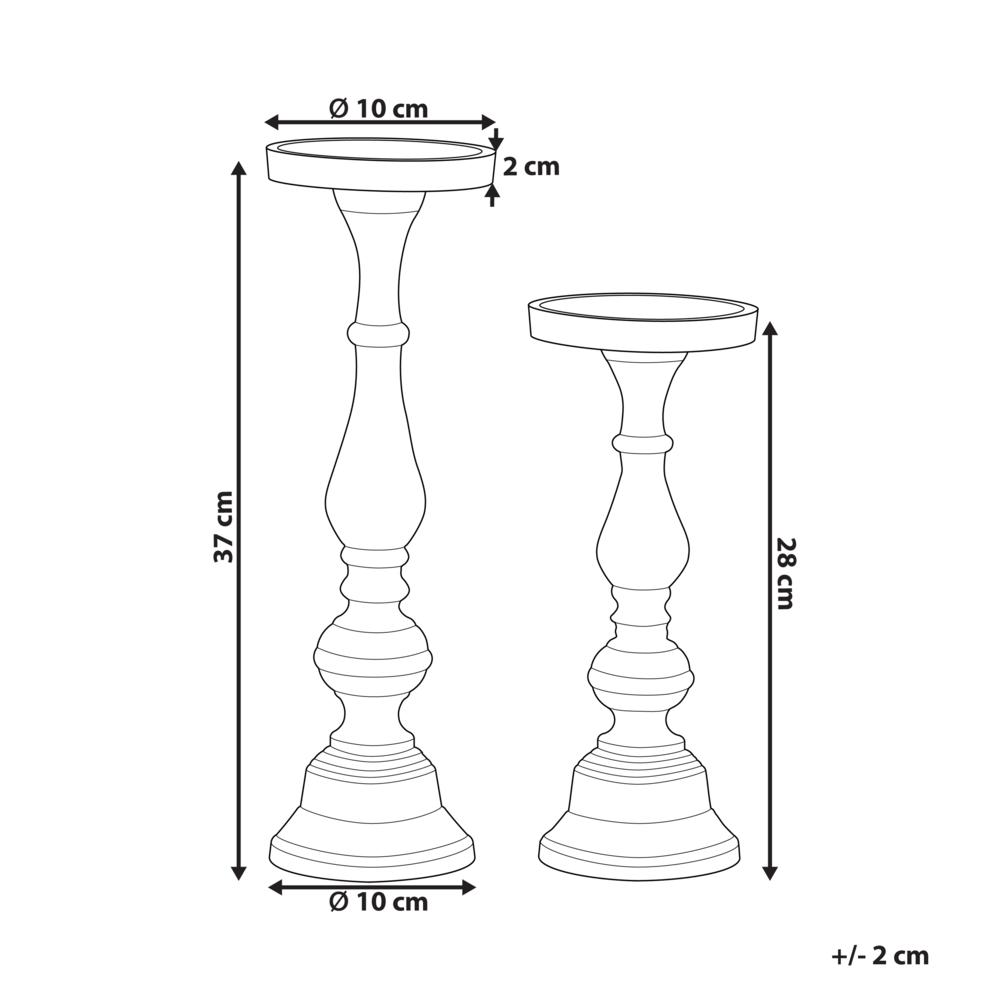 Set di 2 portacandele in metallo dorato dal design vittoriano
