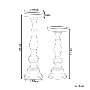 Set di 2 portacandele in metallo dorato dal design vittoriano