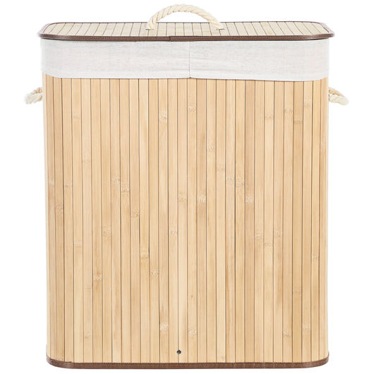 Cestino portaoggetti in bambù legno chiaro con coperchio Cestino per biancheria Accessori pratici lavanderia bucato