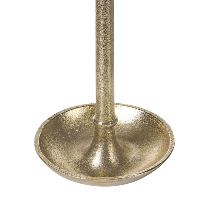 Set di 3 portacandele in alluminio dorato Glamour elegante decorazione centrotavola