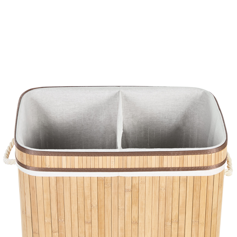 Cestino portaoggetti in bambù legno chiaro con coperchio Cestino per biancheria Accessori pratici lavanderia bucato