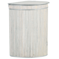 Cestino portaoggetti in bambù grigio con coperchio Cestino per biancheria Accessori pratici lavanderia bucato