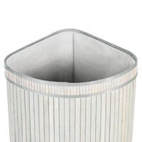 Cestino portaoggetti in bambù grigio con coperchio Cestino per biancheria Accessori pratici lavanderia bucato