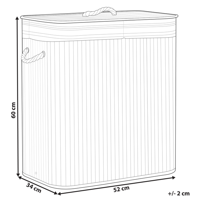 Cestino portaoggetti in bambù bianco con coperchio Cestino per biancheria Accessori pratici lavanderia bucato