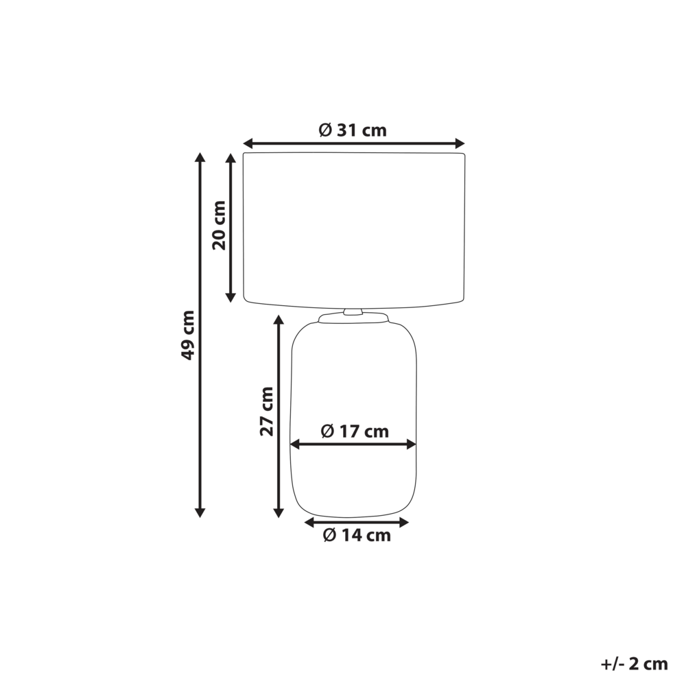Lampada da tavolo Base in ceramica blu scuro Paralume in tessuto Illuminazione d'ambiente Lampada da tavolo da comodino