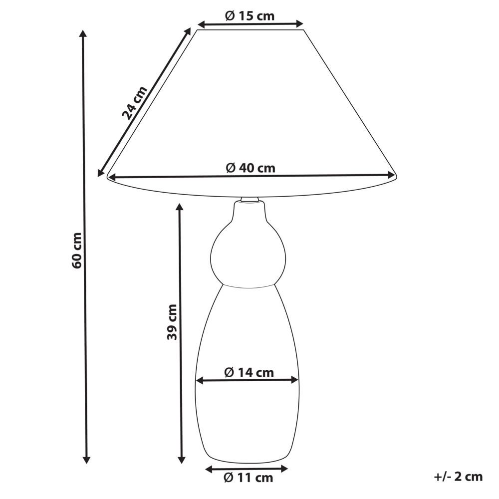 Lampada da tavolo Base in ceramica blu scuro nero Paralume in tessuto Illuminazione d'ambiente Lampada da tavolo da comodino
