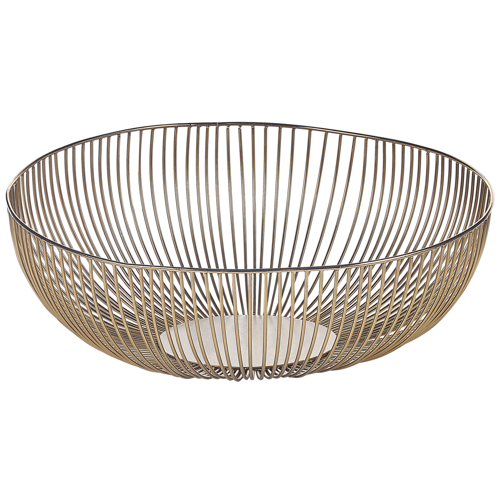 Vassoio decorativo in metallo dorato vassoio d'accento Design traforato