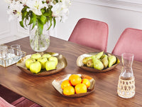 Set di 3 vassoi decorativi in metallo dorato per gioielli, piatti rotondi, accessori per la casa con texture glamour