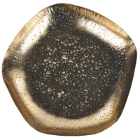 Set di 3 vassoi decorativi in metallo dorato per gioielli, piatti rotondi, accessori per la casa con texture glamour