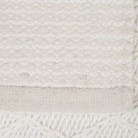 Tappeto tappetino Lana Bianco sporco con viscosa 160 x 230 cm Tappeto rettangolare intrecciato a mano