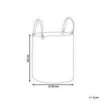 Cestino portaoggetti Cotone bianco e nero fatto a mano con maniglie Modello a righe Cesto per la biancheria in tessuto