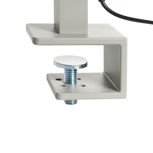 Lampada LED da scrivania Argento Metallo 120 cm Alluminio morsetto Luce Dimmerabile Ufficio Studio Moderno