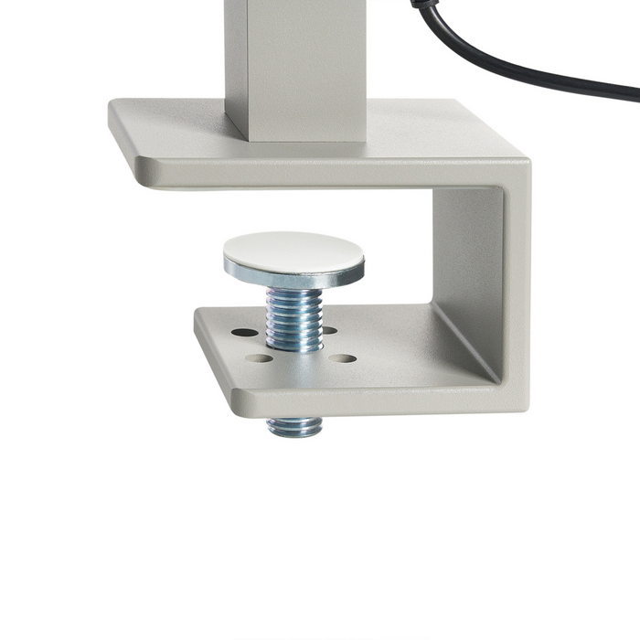 Lampada LED da scrivania Argento Metallo 120 cm Alluminio morsetto Luce Dimmerabile Ufficio Studio Moderno