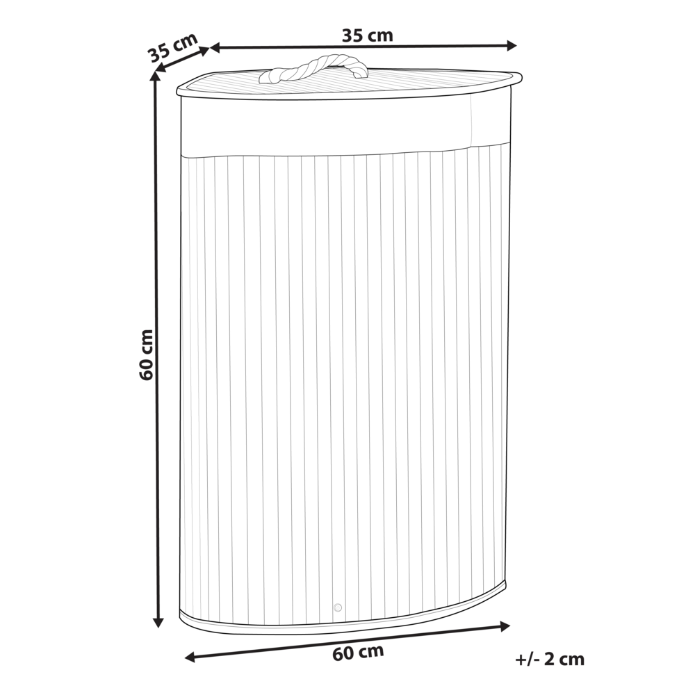 Cestino portaoggetti in bambù grigio chiaro con coperchio Cestino per biancheria Accessori pratici lavanderia bucato