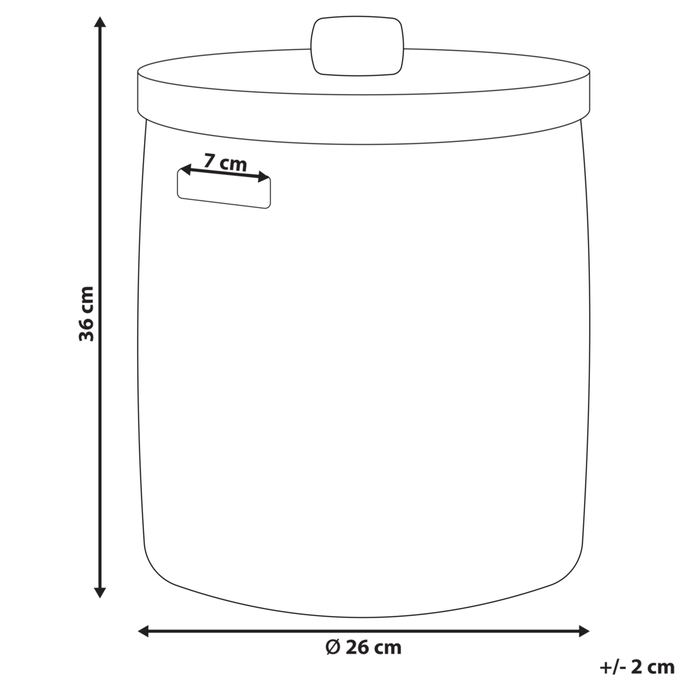 Cestino in rattan naturale marrone 36 cm stile rustico boho camera da letto bagno