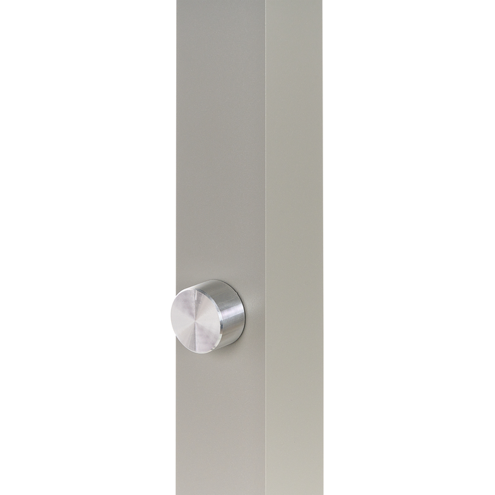 Lampada LED da terra in alluminio argento 194 cm Altezza Manopola Interruttore Dimmerabile Illuminazione moderna Casa Ufficio