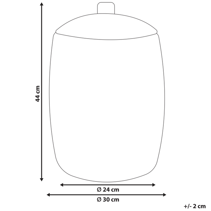 Cesto con coperchio in rattan naturale bianco 44 cm stile boho rustico bagno camera da letto