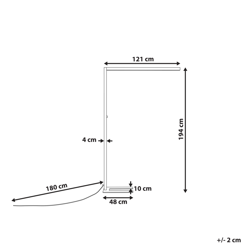 Lampada LED da terra in alluminio argento 194 cm Altezza Manopola Interruttore Dimmerabile Illuminazione moderna Casa Ufficio