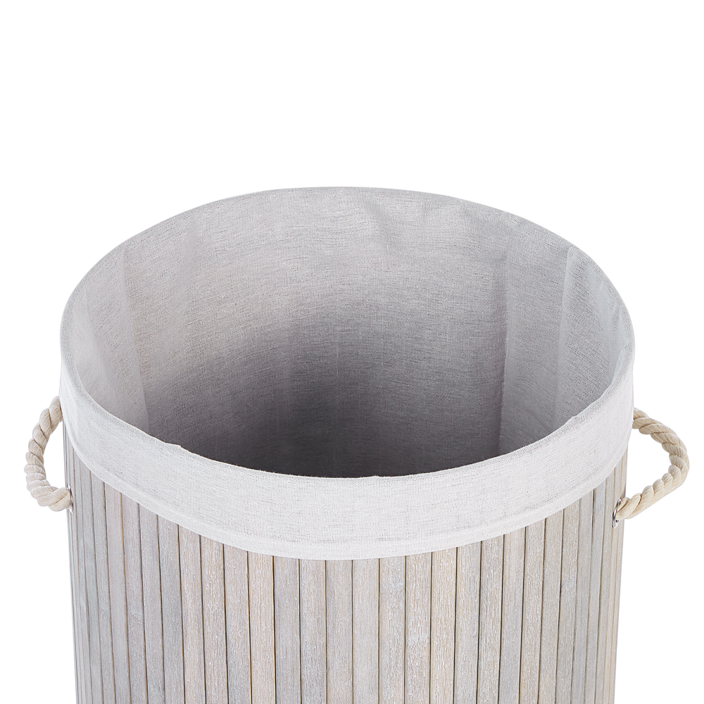 Cestino portaoggetti in bambù nero con coperchio Cestino per biancheria Accessori pratici lavanderia bucato