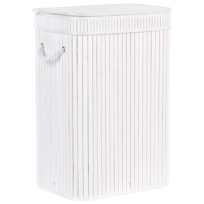 Cestino portaoggetti in bambù chiaro con coperchio Cestino per biancheria Accessori pratici lavanderia bucato