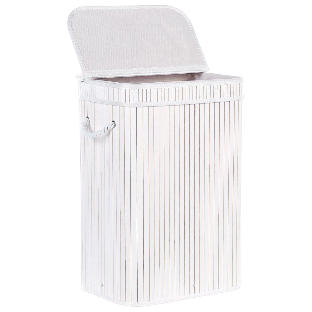 Cestino portaoggetti in bambù chiaro con coperchio Cestino per biancheria Accessori pratici lavanderia bucato