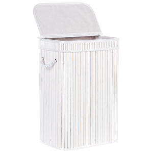 Cestino portaoggetti in bambù chiaro con coperchio Cestino per biancheria Accessori pratici lavanderia bucato