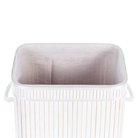 Cestino portaoggetti in bambù chiaro con coperchio Cestino per biancheria Accessori pratici lavanderia bucato