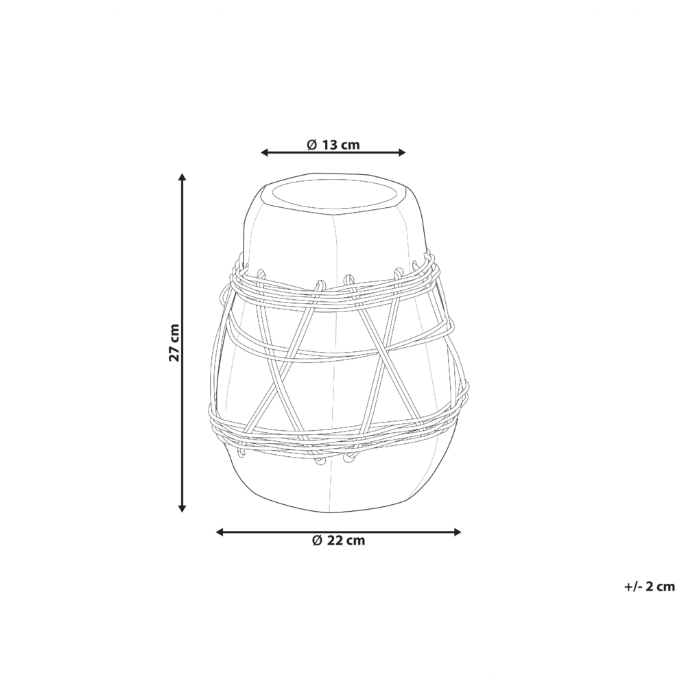 Vaso decorativo in terracotta bianca Stile naturale per fiori secchi