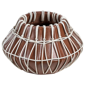 Vaso decorativo in terracotta marrone Stile naturale per fiori secchi