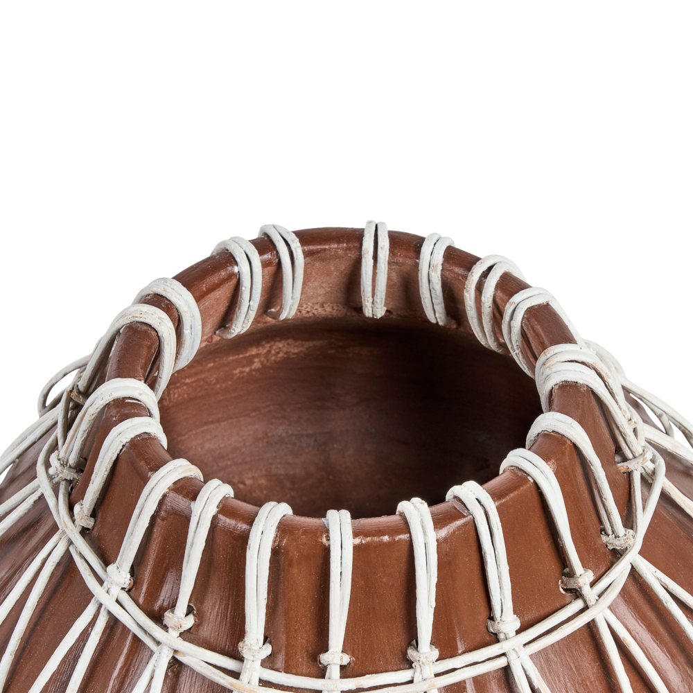 Vaso decorativo in terracotta marrone Stile naturale per fiori secchi