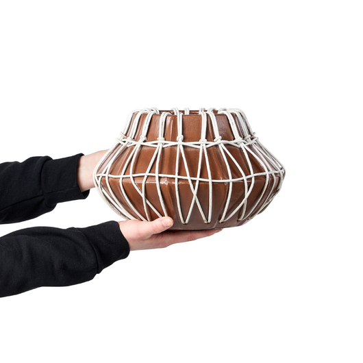 Vaso decorativo in terracotta marrone Stile naturale per fiori secchi