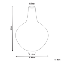 Vaso decorativo Azzurro Terracotta 43 cm Fatto a mano Modello rustico Boho Accessori per la casa