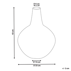 Vaso decorativo Azzurro Terracotta 43 cm Fatto a mano Modello rustico Boho Accessori per la casa