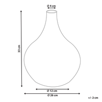 Vaso decorativo in terracotta bianca 33 cm Fatto a mano con motivi rustici Boho Accessori per la casa