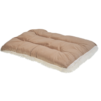 Cuccia animali letto per cani lettino gatti velluto beige con nappe 60 x 45 cm