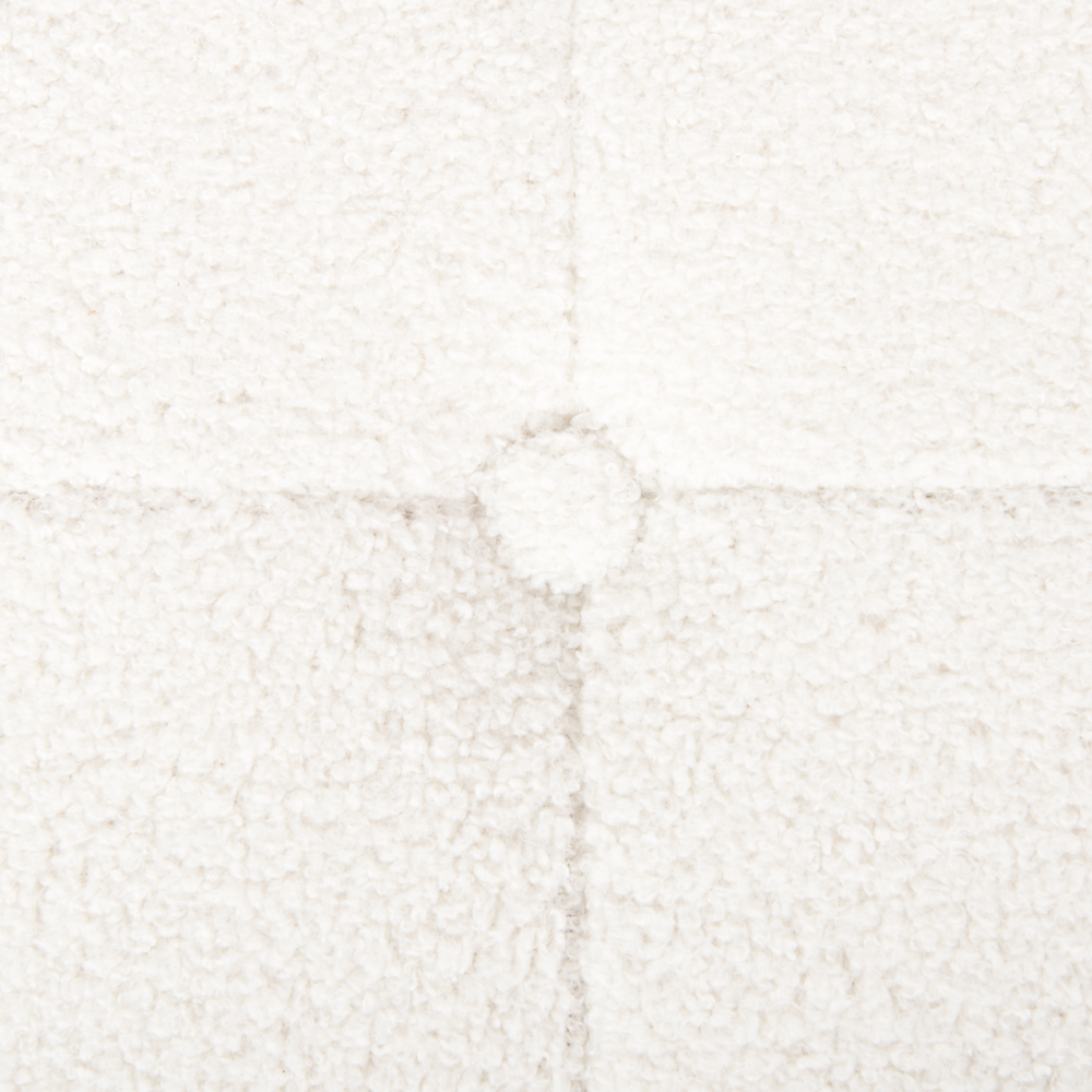 Poggiapiedi Tondo Velluto Capitonné Bottoni Stile Chesterfield