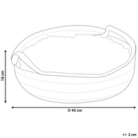 Cuccia morbido lettino per animali domestici in cotone grigio e bianco ø 45 cm