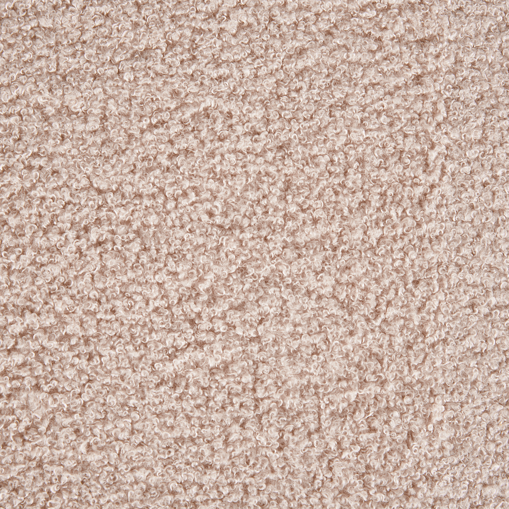 Poggiapiedi in Cotone Beige con Gambe in Legno